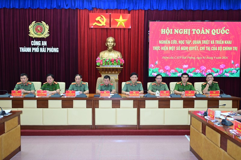 Đảng bộ Công an thành phố tham gia hội nghị trực tuyến toàn quốc nghiên cứu, quán triệt, học tập và triển khai một số nghị quyết, chỉ thị của Bộ Chính trị